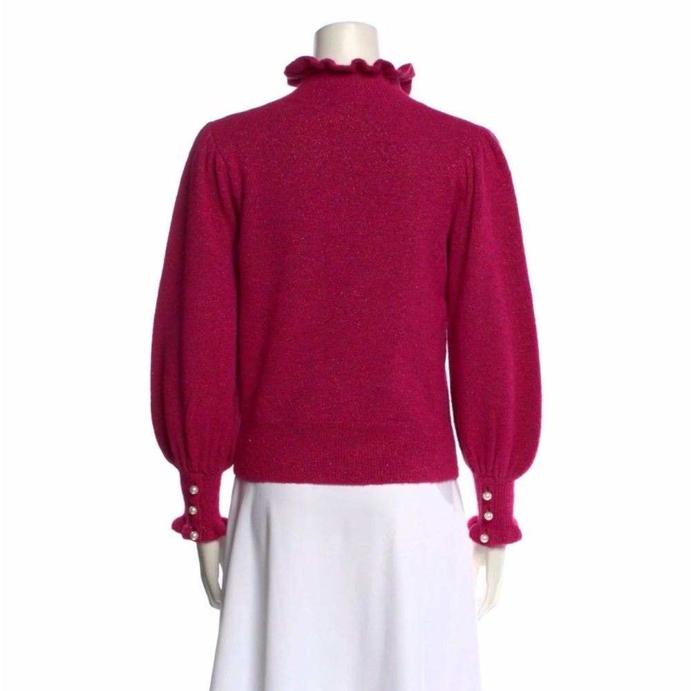 kate spade Magenta Ruffle Neck Sweater